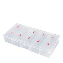Маникюрный стиль 500 шт 1000 шт полупрозрачный, полипропилен/PS напечатанный ящик для ногтей, устойчивый к падению