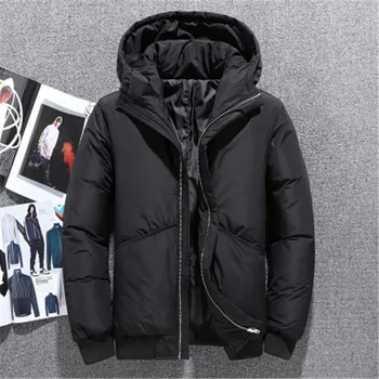 

Winter Men Ski Jacket Multiple Pockets Thicken 80% White Duck Down Hooded Jackets Down Snow Overcoat Keep Warm Wind Proof Jacket