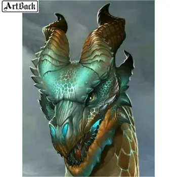 

Square full drill diamond painting dragon 5d diamond mosaic animal picture decoration