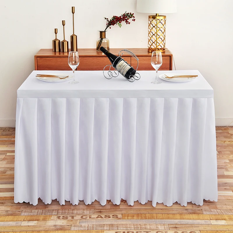 Rectangular Business Table Skirting Conference Tablecloth Sign-In Table Skirt Long Office Activity Tablecover table cover table skirt
