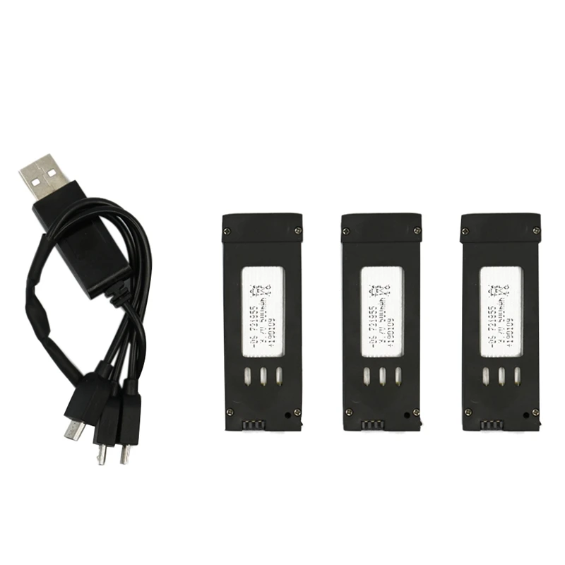 FFYY-New E58 Wifi Fpv Rc Four-Axis Aircraft Battery Spare Parts Rechargeable Battery 3.7V 500Mah Battery Replacement For E58 Jy0