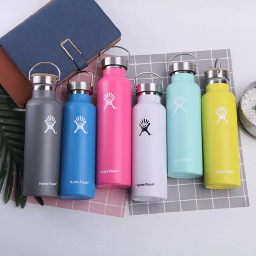 Tumbler Flask Vacuum Portable Insulated Flask Stainless Steel Water Bottle Wide Mouth Outdoors Sports hydro Bottle 18/21/24oz