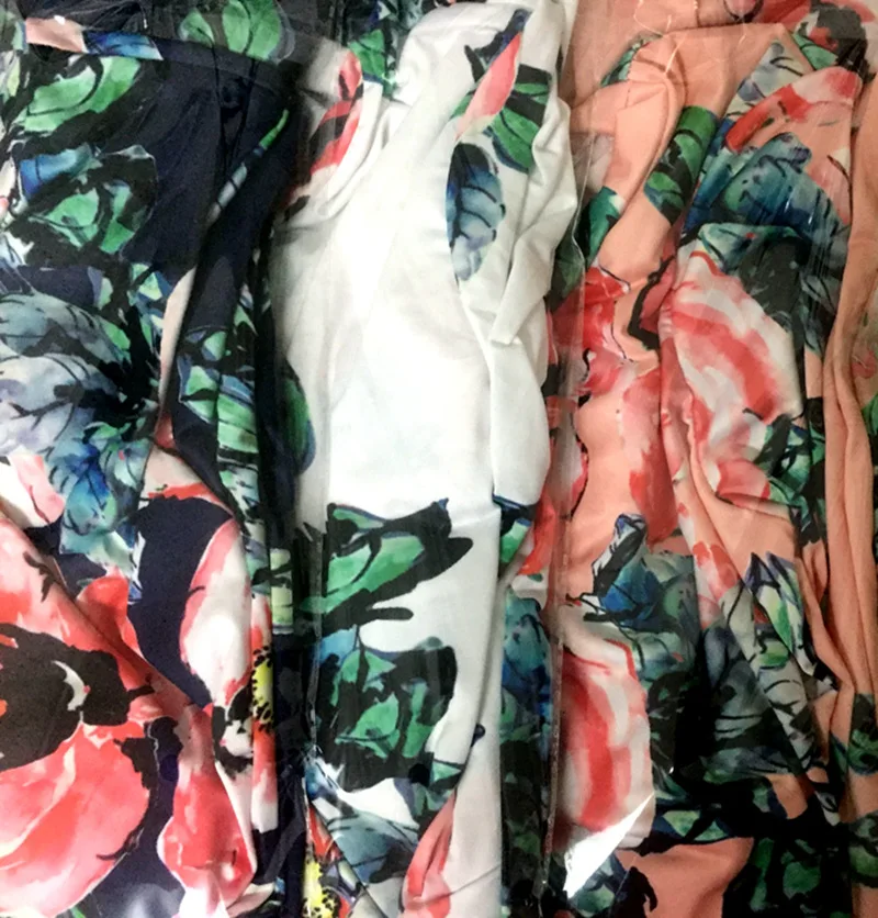 Floor-Length Regular Empire Bodycon Dress Summer New Arrival New Casual Fit Cute Flare Print Three Quarter Pockets