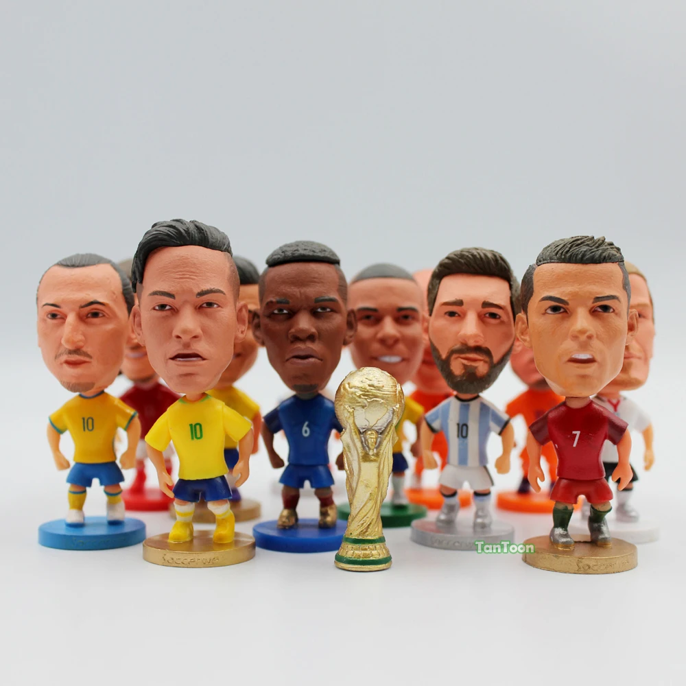 Muñecas de altura de proporción 1/28, figura de resina de C.Ronaldo, Neymar, Robben, Beckham