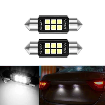 

2X Canbus Error Free 36mm 6 Led Festoon Car LED Number Plate Lights Bulbs For Kia Sportage Cerato