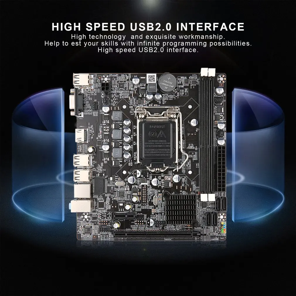 H61 настольная материнаская плата LGA 1155 Материнская плата USB2.0 DDR3 1600/1333 для Интерфейс обновления Intel SATA2 профессиональная материнская плата