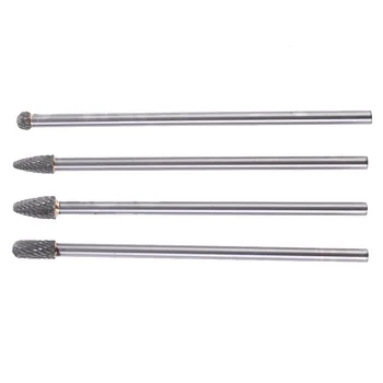 

4Pcs Efficient Double Cut Long Reach Burr Grinding Milling Tungsten Steel Carbide Set