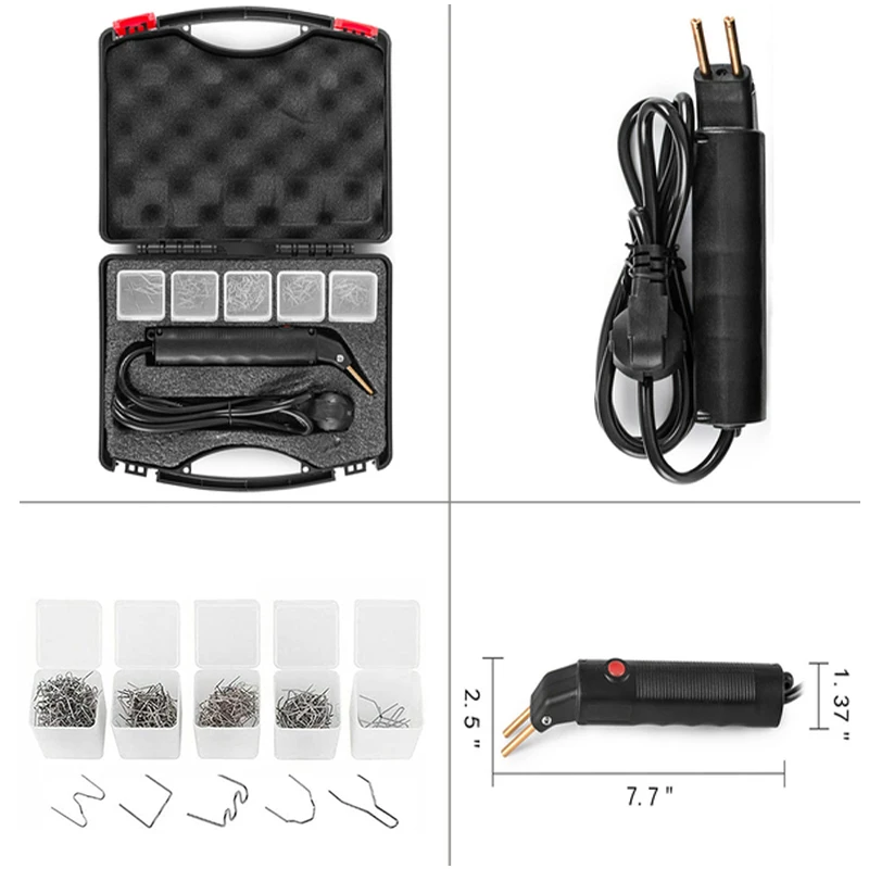 Plastic Repair Gun Car Bumper Repair Plastic Welding Kit Hand-held Plastic Welding Machine Plastic Sliding Iron Hot Stapler 2