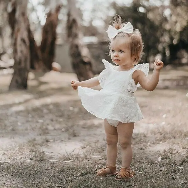 Newborn Infant Baby Girls Princess Short Sleeve Romper Dress Clothes Outfit Summer girls dress,baby girl dress