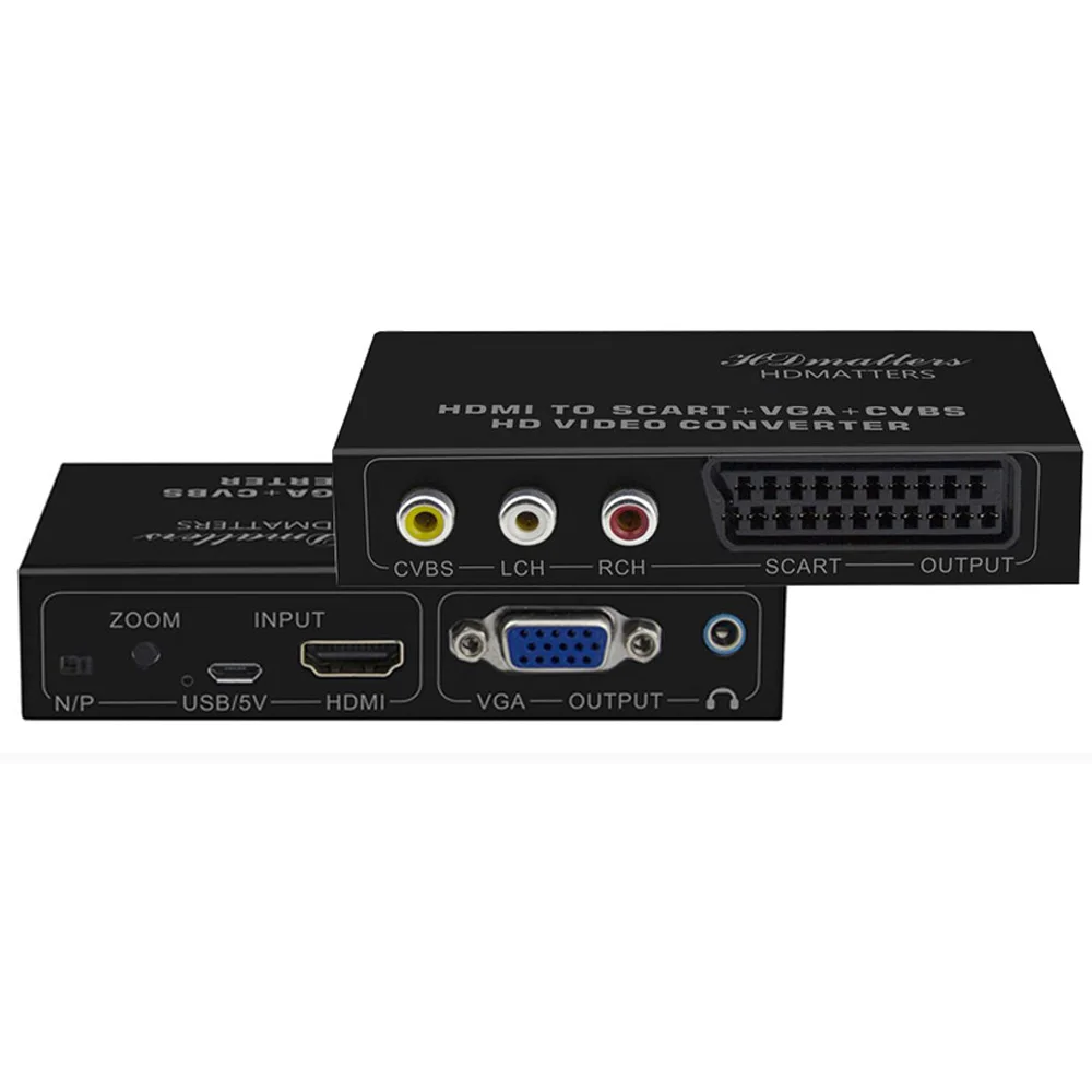 Hdmi Naar Scart Vga Rca Converter Adapter Hdmi In Naar Scart Out Vga