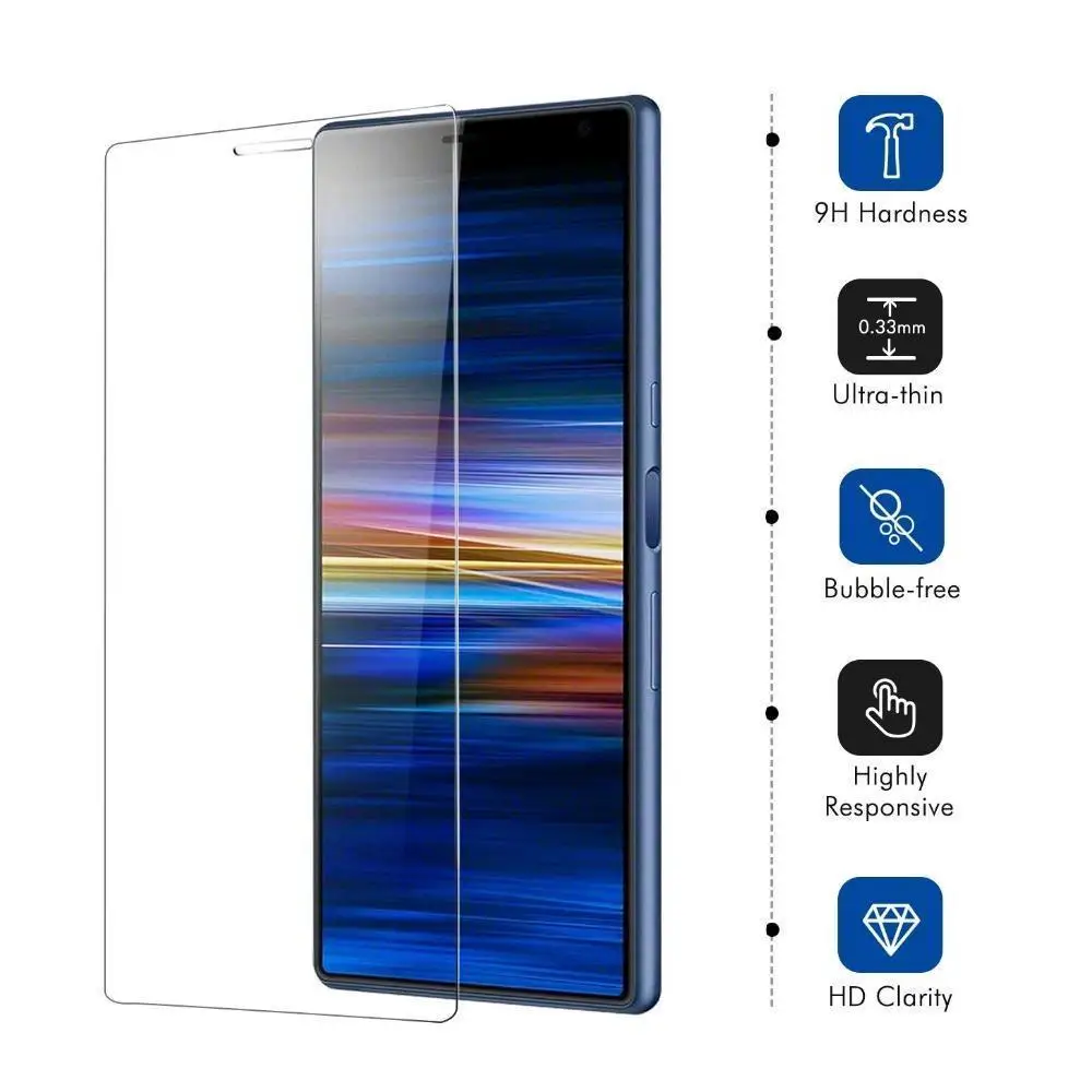 9H HD закаленное стекло для sony Xperia 10 Plus 5 XZ4 L3 XZ3 XA2 Plus XA2 XA3 Защитная пленка для экрана очень высокого качества