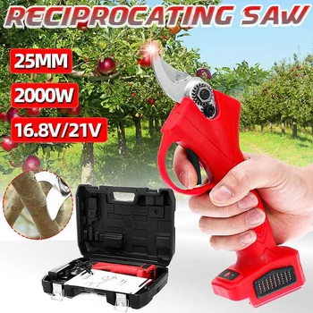 

2000W 25mm Cordless Pruner Pruning Shears Fruit Tree Bonsai Pruning Electric Tree Branches Cutter Landscaping without battery