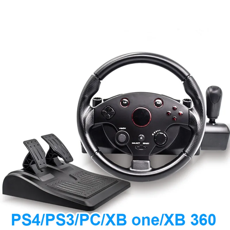 

270 degree computer game steering wheel Multi-interface racing games 2 vibration driving simulator 6 reprogramming keys usb pc