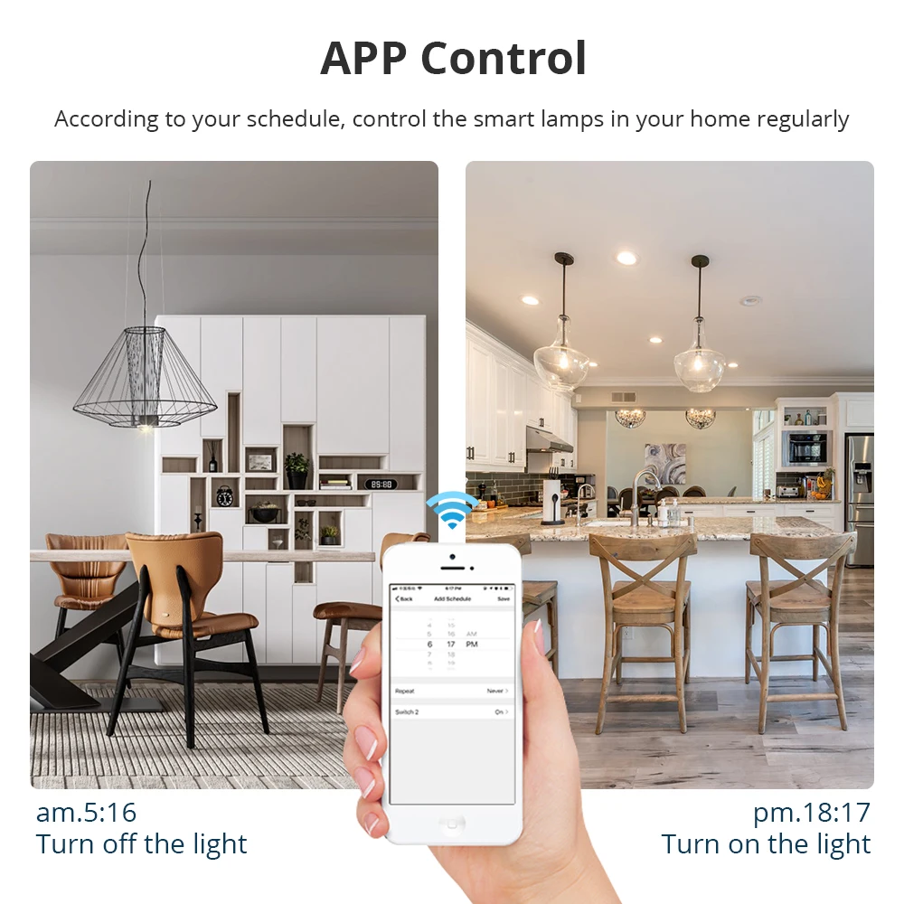 Interruptor de Luz Compatível com a Vida Zemismart Inteligente Wifi Parede Luxo 1 2 3 Gangues App Alexa Google Casa Controle Voz Tb21 - Image 3