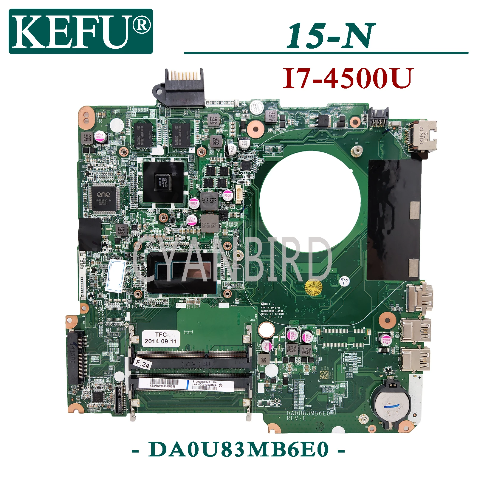 KEFU DA0U83MB6E0 Оригинал материнская плата для HP 15-N с I7-4500U PM ноутбука | Компьютеры и офис