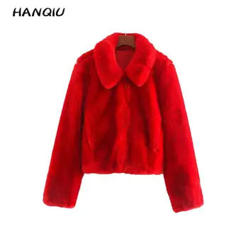 

2020 Vintage Faux fur coat women fur jacket kawaii fuzzy lambswool winter jacket coats women coats and jackets korean streetwear