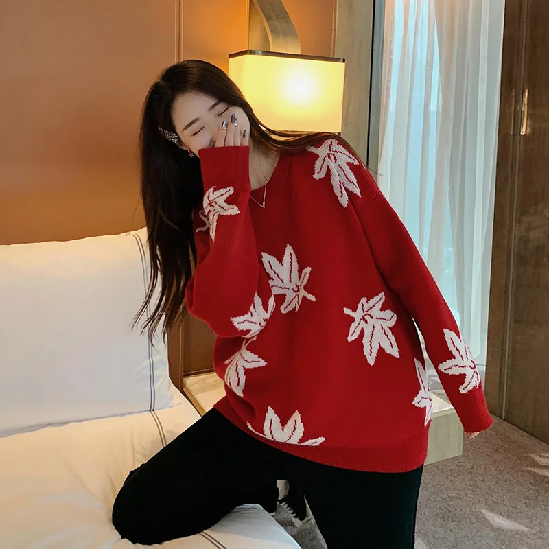 

Thick Christmas Sweaters Women'S Clothes Plus Size 2020 Ladies Female Vintage For Oversize Winter Pullover Xmas D0491