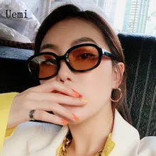 

New Retro Oval Women Sunglasses For Men Fashion Small Frame Gradient Shades UV400 Sun Glasses Trending Vintage Black Blue Eyewea