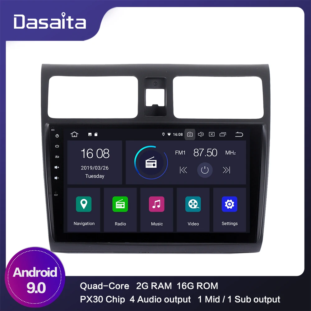 Android 9 0 TDA7850 стерео для Suzuki Swift 2005 2006 2007 2008 2009 2010 Авторадио Bluetooth GPS навигатор 10 2 &quotIPS