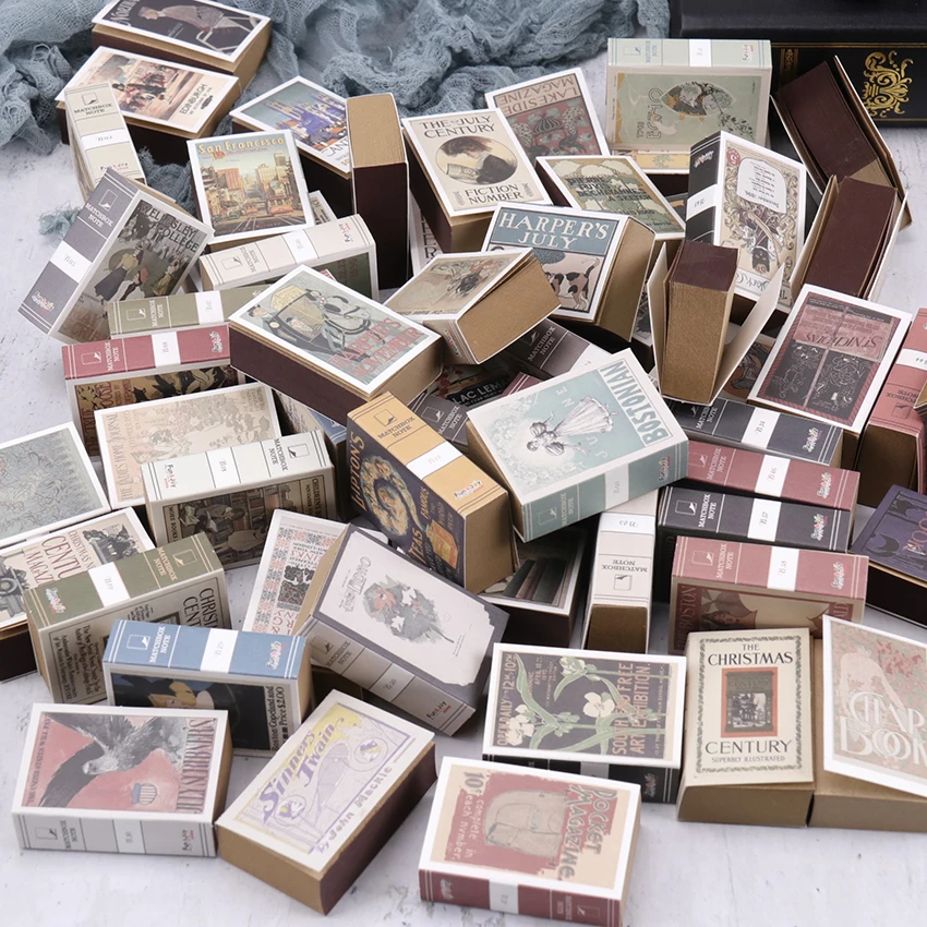 122 листов Matchbox ретро мини креативная бумага для заметок портативная книга форма блокнот для заметок офисные школьные канцелярские принадлежности