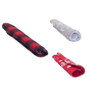 

3PCS Christmas Refrigerator Door Handle Cover Black Red Plaid Cover Door Handle Cover