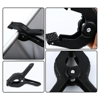 Photography Heavy Duty Muslin Clamps 6CM Photo Spring Clamps Plastic Nylon Clamps For Green Screen & Fixed Backdrop Muslin 5