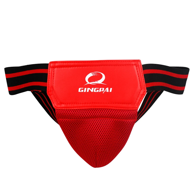Hot sale adult male red MMA crotch protector TKD Karate Groin Guard Child men Groin Protector kick boxing protection jockstrap