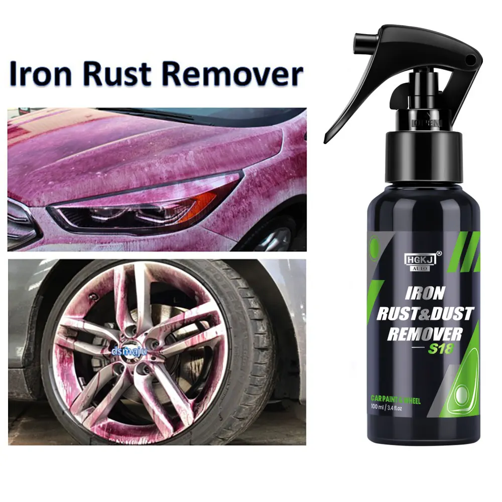 HGKJ S18 Car Paint & Wheel Iron Particles Powder Cleaning Super Rust & Dust Remover Spray Metal Surface Multi-Purpose Cleaning