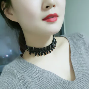 

Europe and the United States jewelry euro 2017 m bead droplets manual lady's necklace cross-border electricity supply