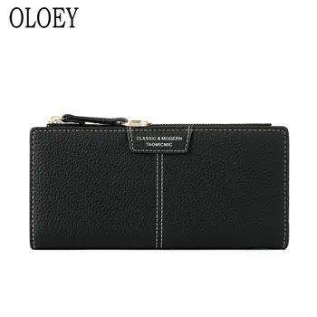 

OLOEY 2019The New large capacity Clutch Fashion Multi-card position Cell Phone Bag Women Korean version Long Lady Leather Wallet