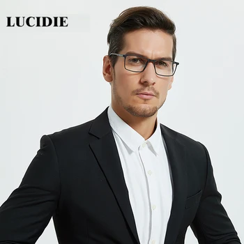 

Lucidie Classic men glasses frame clear lens optical eyeglasses frame retro square glasses