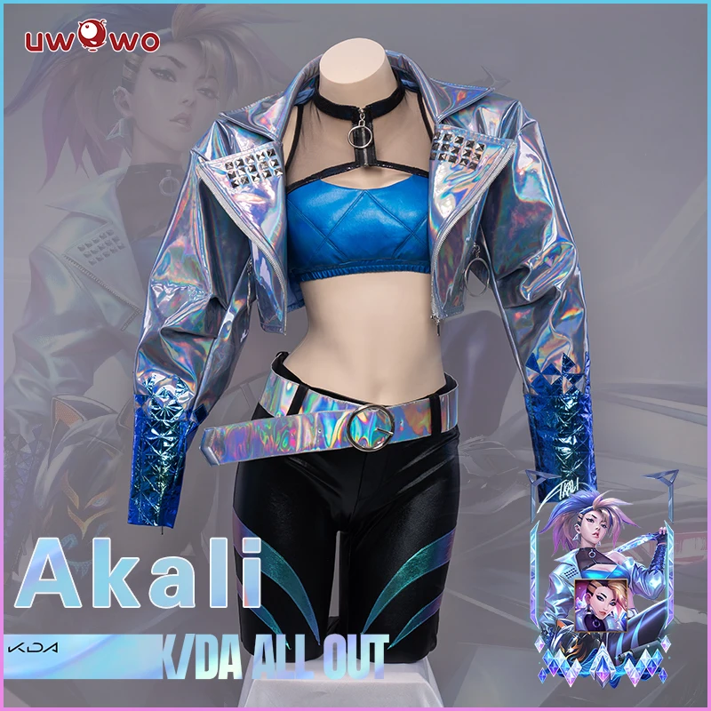 

Pre-sale Uwowo K/DA All Out Akali Cosplay Costume League of Legends LOL The Rogue Assassin
