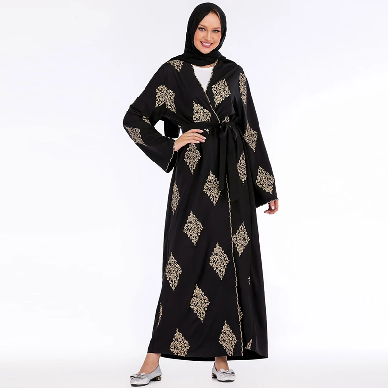 Дубай Abaya кимоно мусульманское хиджаб платье женская одежда мусульманская