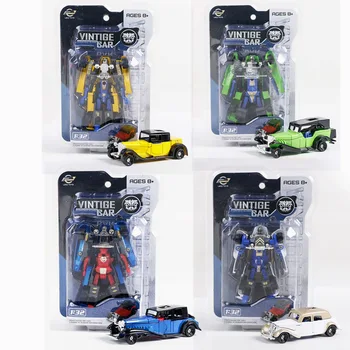 

4pcs/lot alloy deformed classic cars deformed model alloy deformation toy car model for children gifts