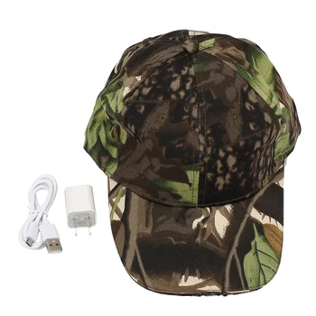 

Camouflage Night Fishing Hat USB Rechargeable Baseball Cap for Outdoor Jogging Breathable Snapback Hats Hip Hop Party Holiday