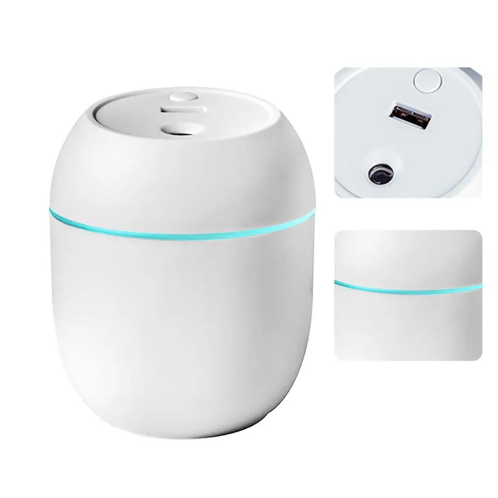 Mini Car Humidifier 250Ml Essential Oil Diffuser 2 Modes USB Auto Power-Off With LED Light For Home Car Mist Maker Face Steamer
