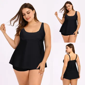 

Swimsuit feminine boho solid color Sling push up Tankini bikini two-piece set large size summer push-up beachwear bikini set