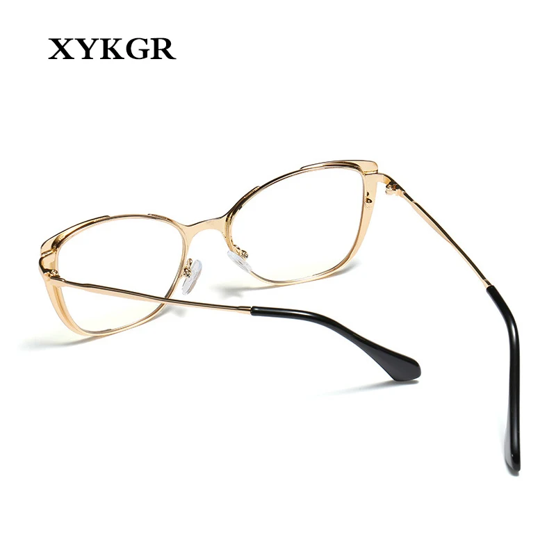 XYKGR, новинка, Ретро стиль, кошачьи глаза, Дамская трендовая подходящая оправа, дамские оптические очки для компьютера, оправа, дамские модные очки