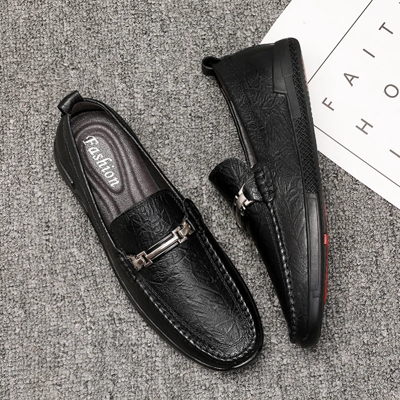 

New Fashion Brand Men Casual Shoes Male Shoes Black Brown *8606 For Men Spring Summer Peas shoes Moccasins Men Flats