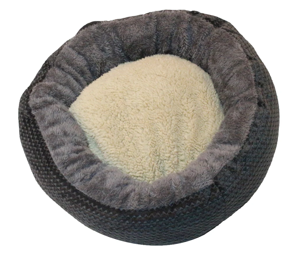 Очень мягкая, очень теплая круглая кровать для питомца с длинными волосами, маленькая, средняя, для собаки, кошки, зимний теплый спальный мешок, теплая кровать для сна, подушка для щенка