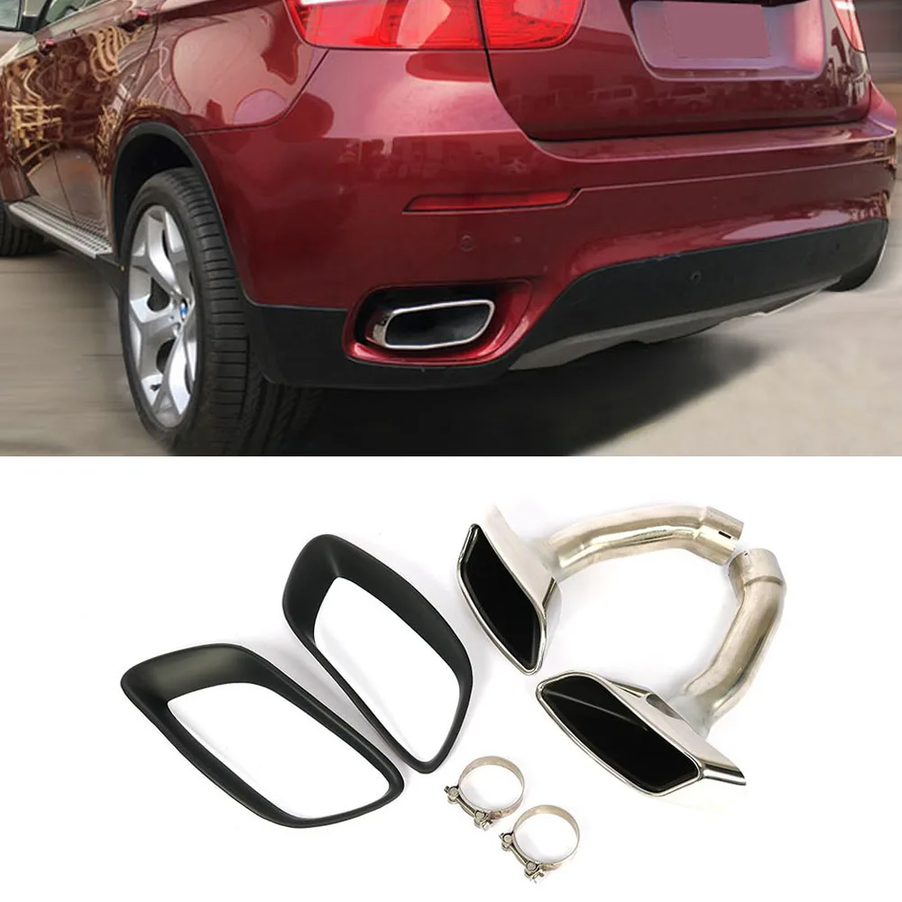 Автомобильные задние наконечники выхлопных газов для BMW X6 E71 2008 2013 автомобильные