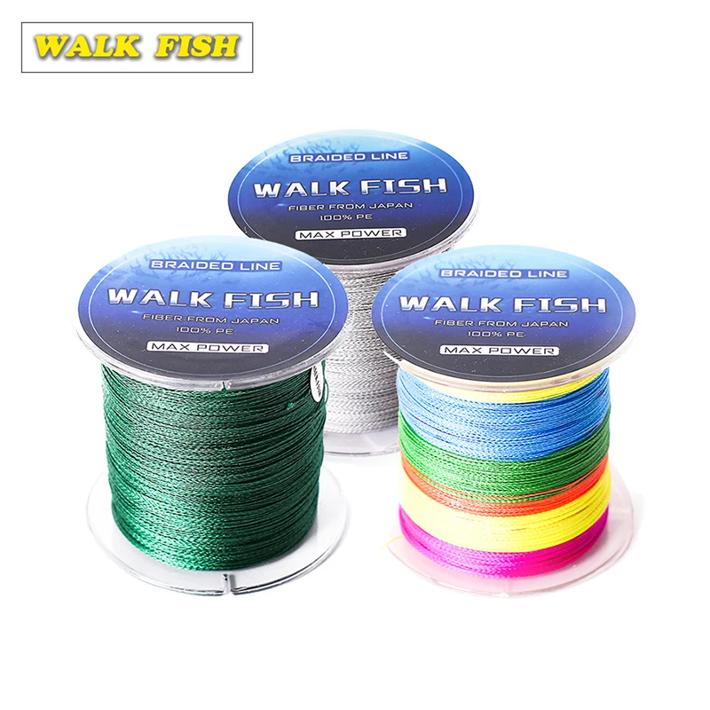 WALK FISH Фирменная плетеная полиэтиленовая рыболовная леска 100 м 4 стойки 80LB 10LB 20LB 60LB