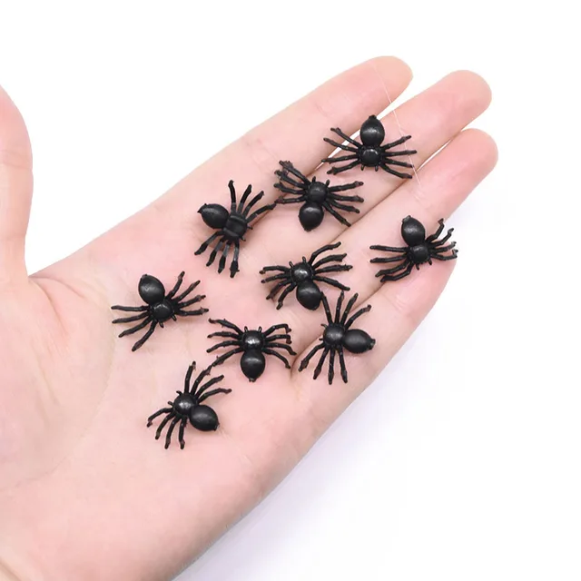 100 Ragni Decorativi Di Plastica Per Halloween - Nero, Diametro 4.5cm, Per Decorazioni Spaventose - Foto 2