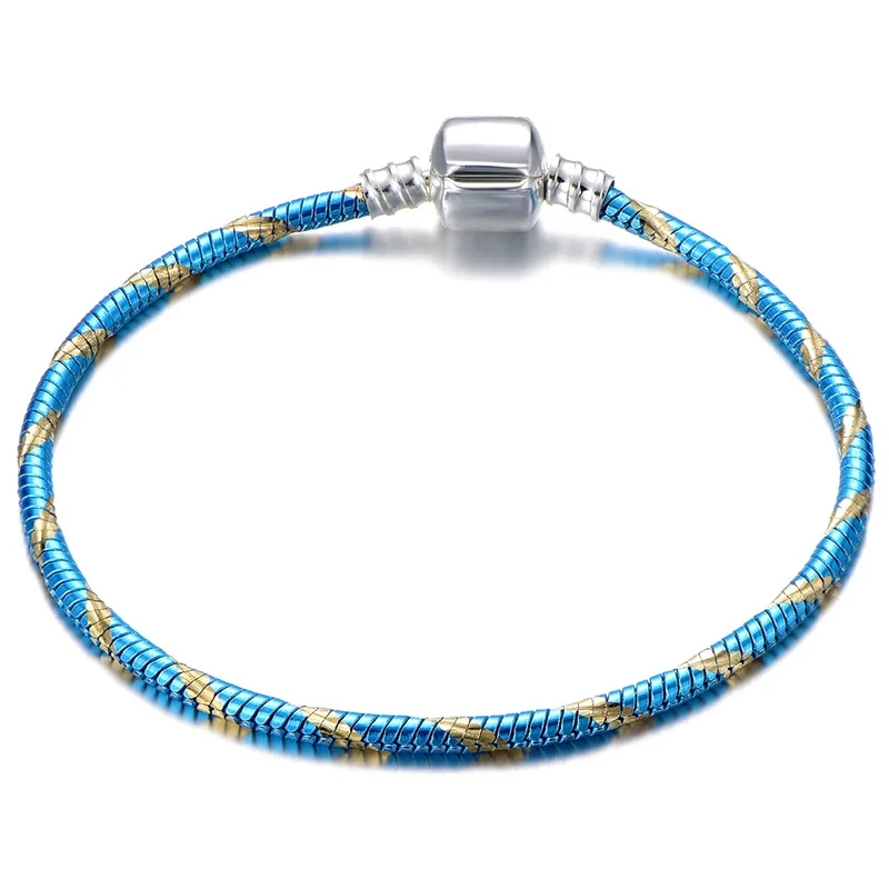 В форме сердца застегивающийся браслет-змейка браслет с шармами брендовые браслеты для девочек для создания ювелирных изделий - Окраска металла: A13