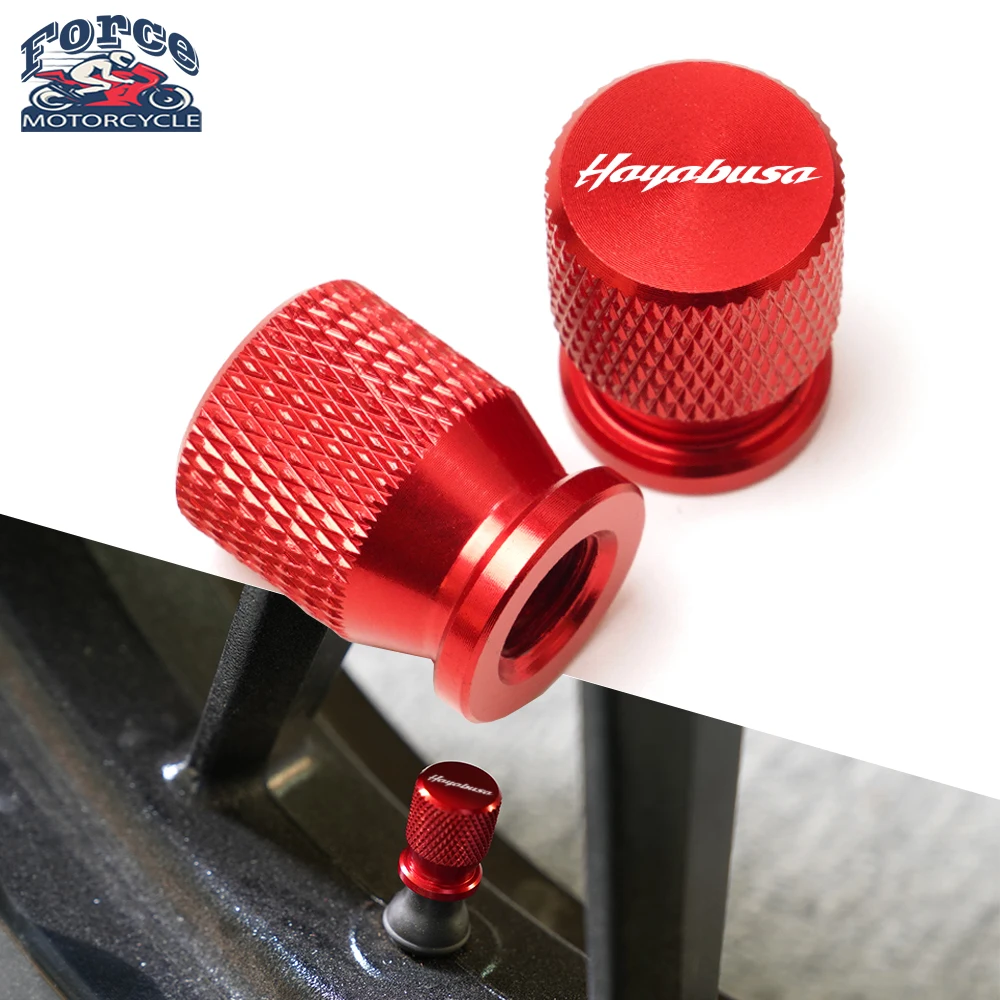 

For GSX-R GSX R 600 750 1000 GSX250R HAYABUSA GSX1300R GSXR1300 Motorcycle CNC Wheel Tire Valve Stem Caps Airtight Covers