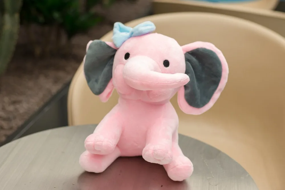 25cm Cute Elephant Plush Toys Bedtime Originals Choo Choo Express Humphrey Soft Stuffed Animal Doll for Baby Kids Birthday Gift