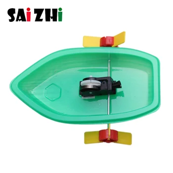 

Saizhi Small DIY Science Technology Production Equipment Experiments Toys Paddle Steamer Early Educational Baby Kids Game Gifts