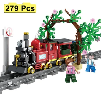 

Mini Train Set Technic Creator City Model Building Blocks Boy Birthday Christmas Gift Kids Toys For Children