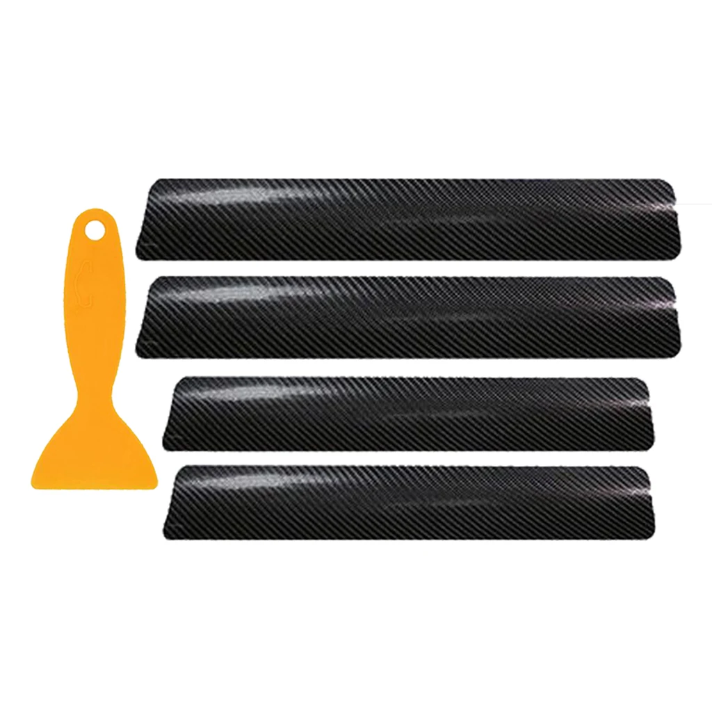 Car Door Sill Sticker Cover Plate Scuff Plate Cover Black Vehicle RV Parts
