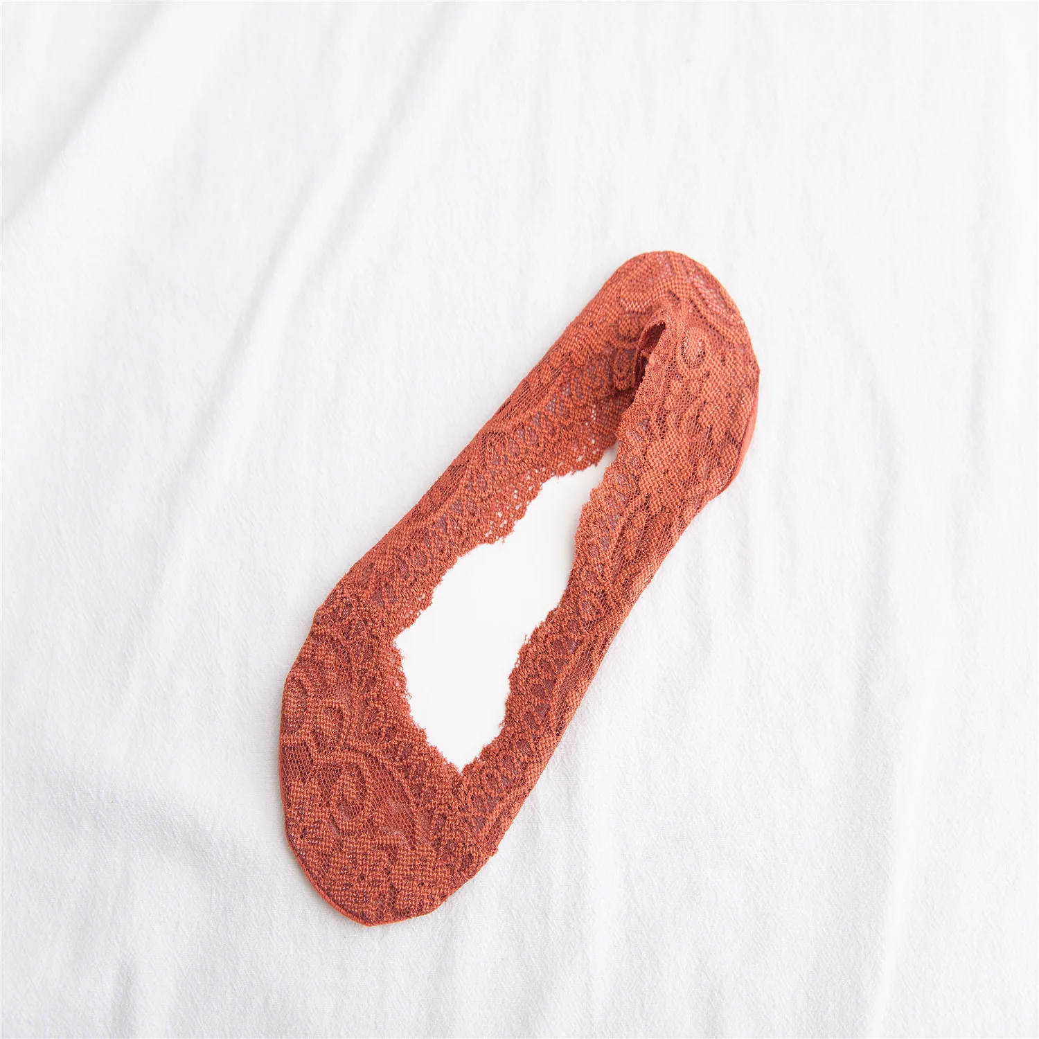 585-5 Spring and summer new women's candy lace socks Japanese lace invisible light mouth cotton silicone socks 585 - Цвет: 585-5